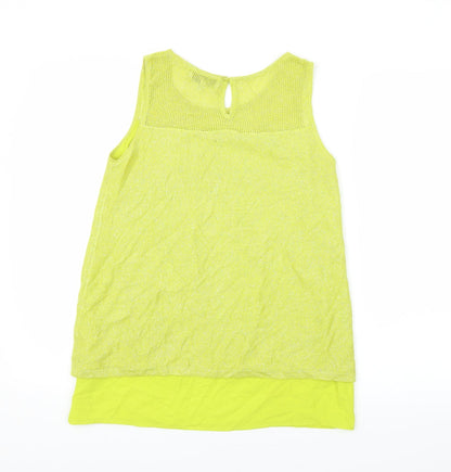 Womens UK Size 8 NEXT Yellow Basic Tank