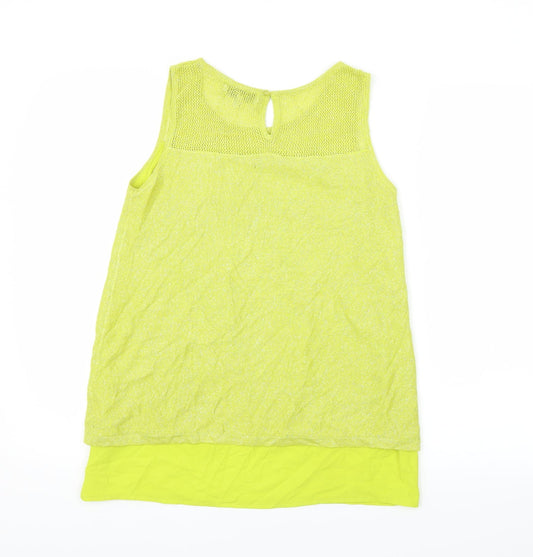 Womens UK Size 8 NEXT Yellow Basic Tank