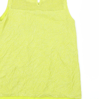Womens UK Size 8 NEXT Yellow Basic Tank