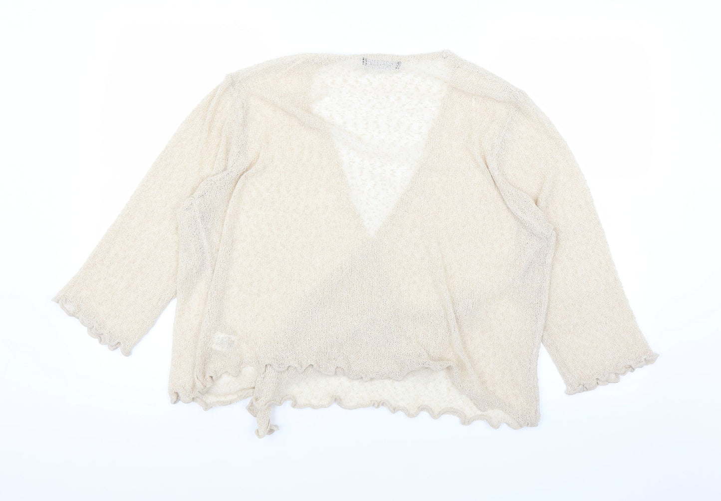 Bonmarché Womens Beige  Knit Cardigan Jumper Size L