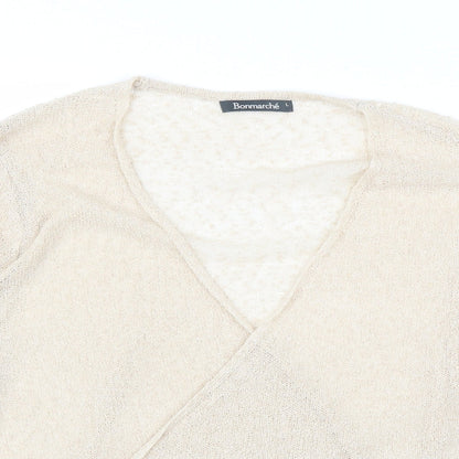 Bonmarché Womens Beige  Knit Cardigan Jumper Size L