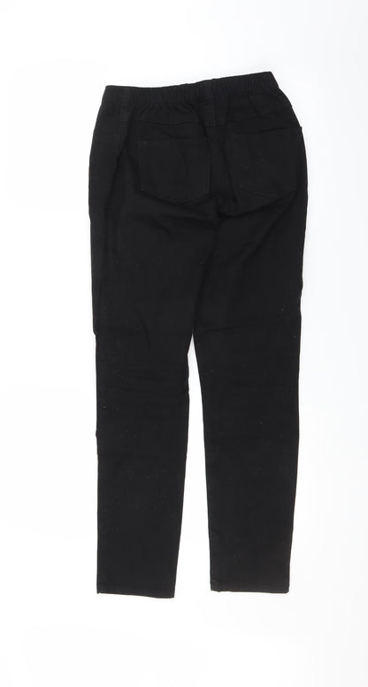 Womens UK Size 8 Preworn Regular Fit Skinny Black Jeans