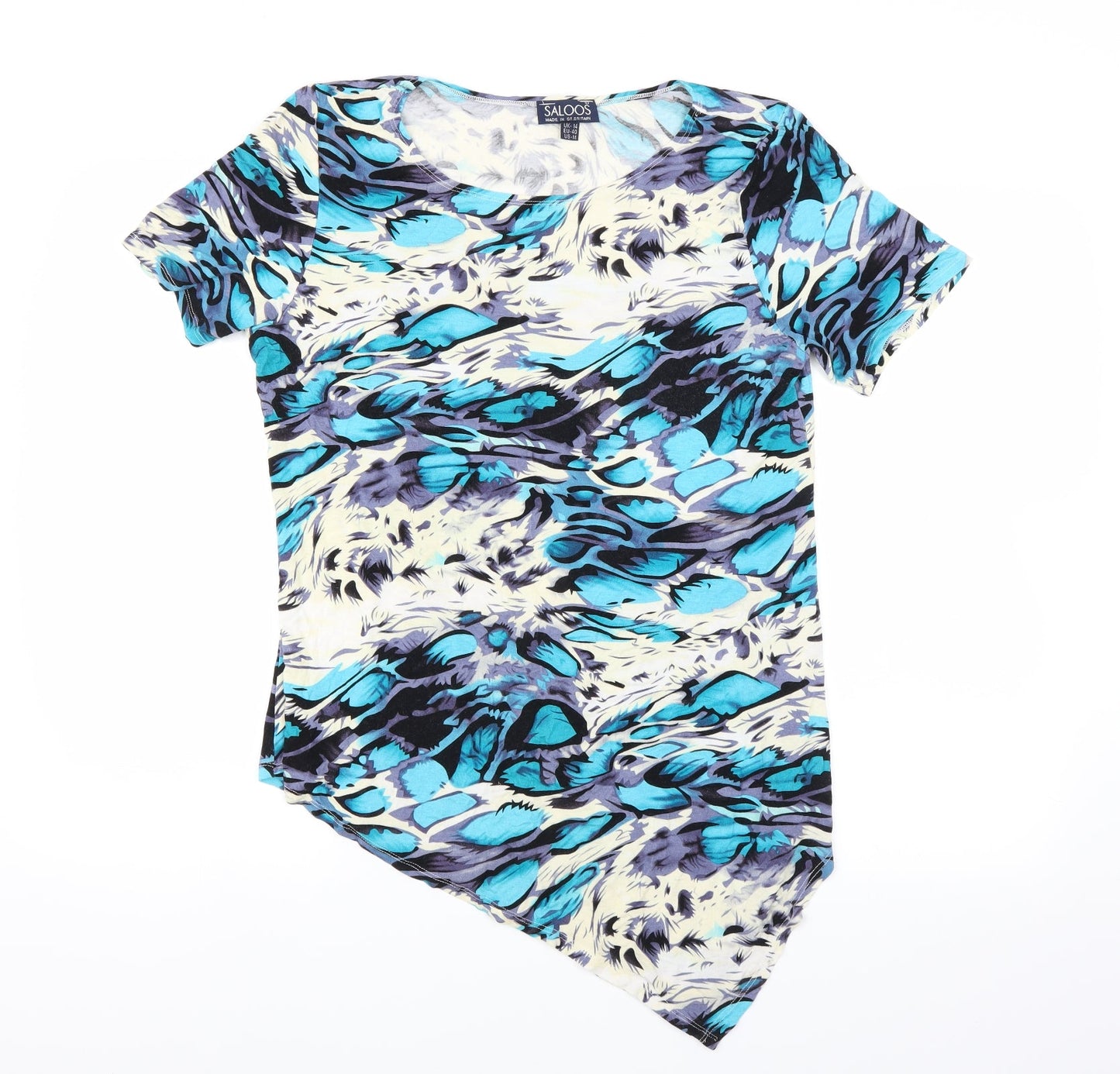 Womens UK Size 14 Saloos Blue Basic T-Shirt