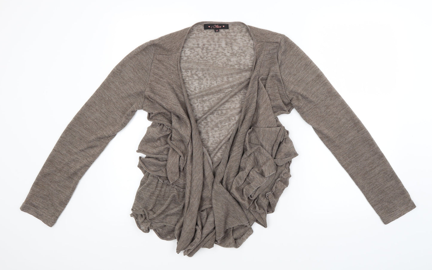 Miso Womens Brown   Cardigan Jumper Size 16