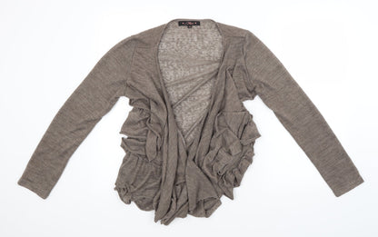 Miso Womens Brown   Cardigan Jumper Size 16