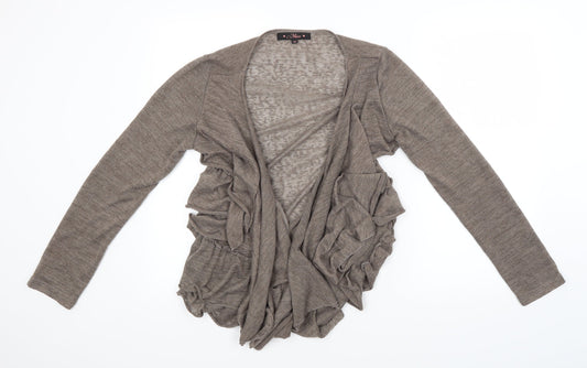 Miso Womens Brown   Cardigan Jumper Size 16