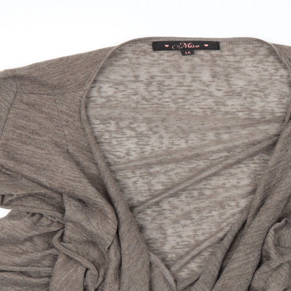 Miso Womens Brown   Cardigan Jumper Size 16
