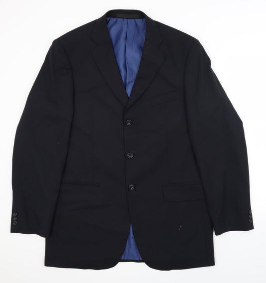 Mens UK Size 40 Impressions Regular Black Suit Jacket