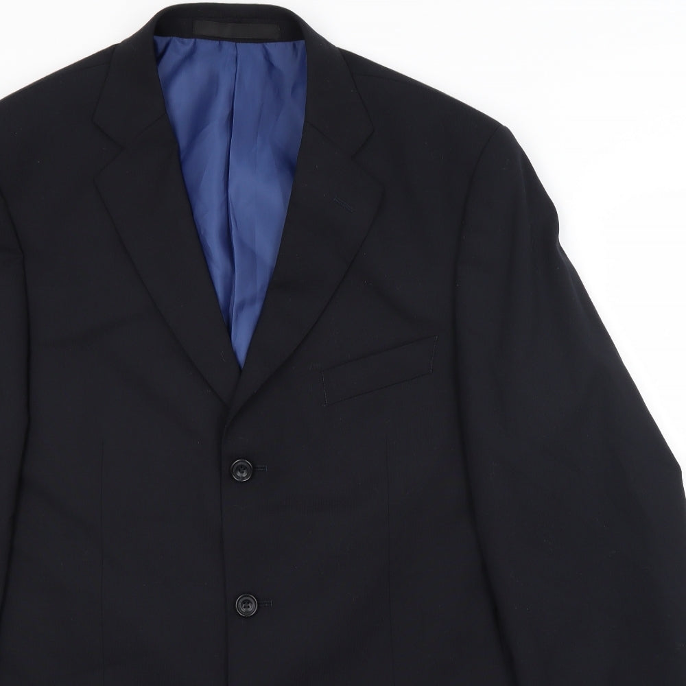 Mens UK Size 40 Impressions Regular Black Suit Jacket