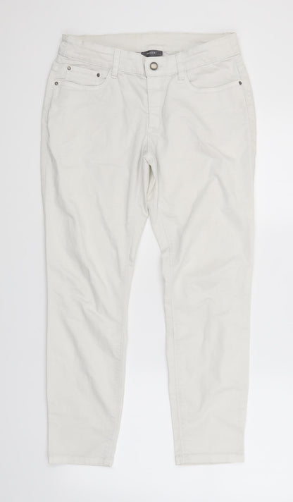 Yessica Womens White  Denim Straight Jeans Size 8 L26.5 in