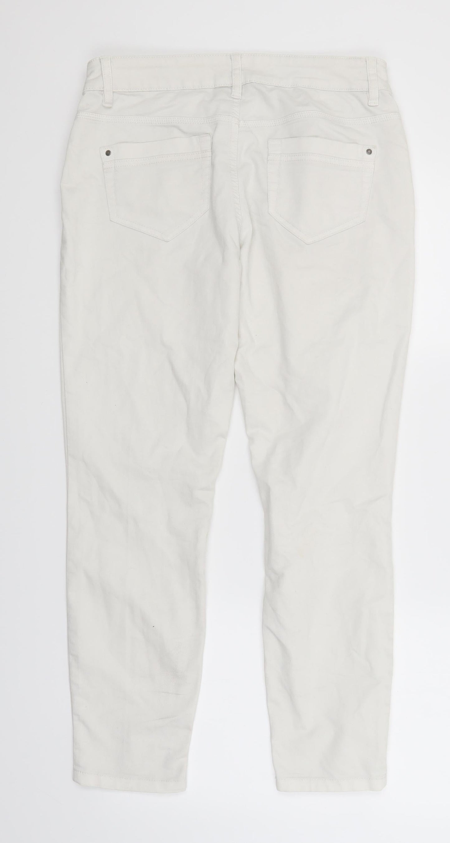 Yessica Womens White  Denim Straight Jeans Size 8 L26.5 in