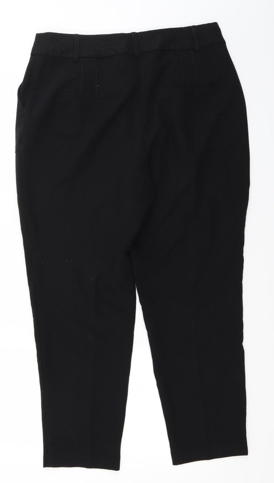 Womens UK Size 14 NEXT Regular Fit Dress Pants Black Trousers