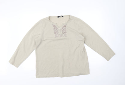 BM Womens Beige   Pullover Jumper Size M
