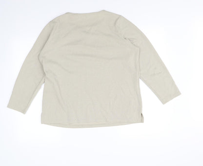 BM Womens Beige   Pullover Jumper Size M