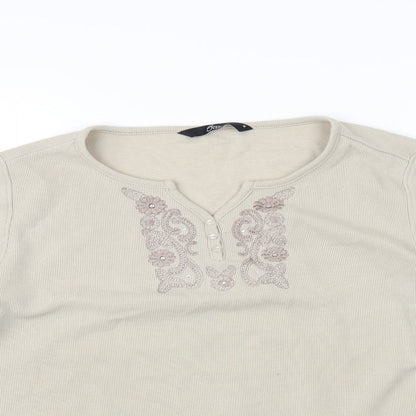 BM Womens Beige   Pullover Jumper Size M