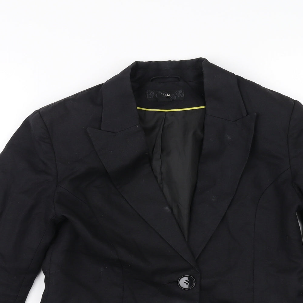 Womens UK Size 6 Preworn Regular Black Blazer