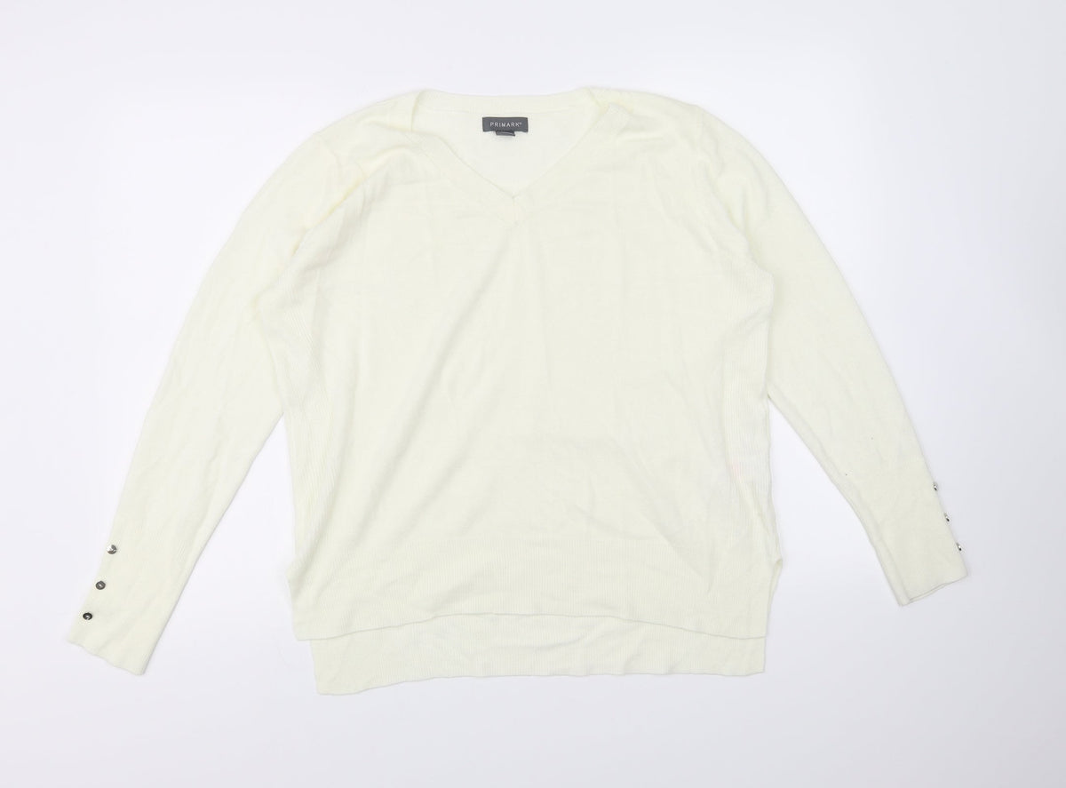 Primark Womens Ivory   Pullover Jumper Size M