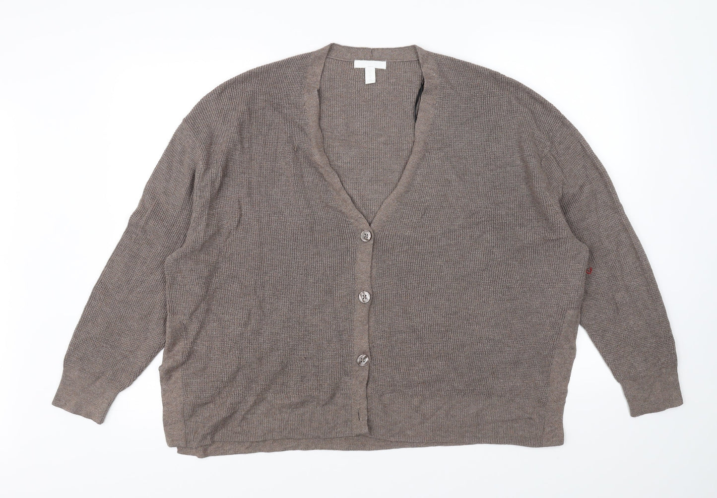 H&M Womens Brown   Cardigan Jumper Size M