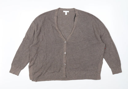 H&M Womens Brown   Cardigan Jumper Size M