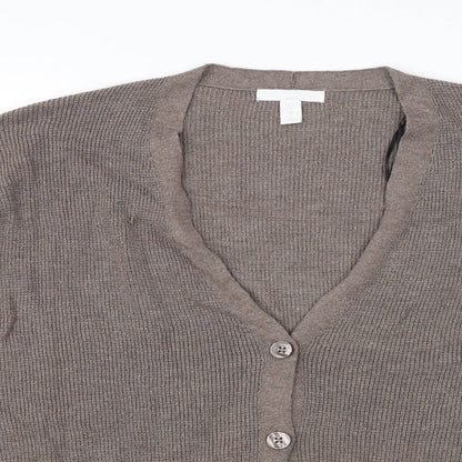 H&M Womens Brown   Cardigan Jumper Size M