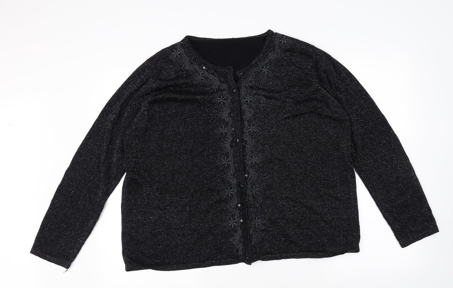 BM Womens Black   Cardigan Jumper Size L