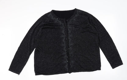 BM Womens Black   Cardigan Jumper Size L