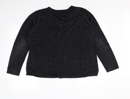 BM Womens Black   Cardigan Jumper Size L