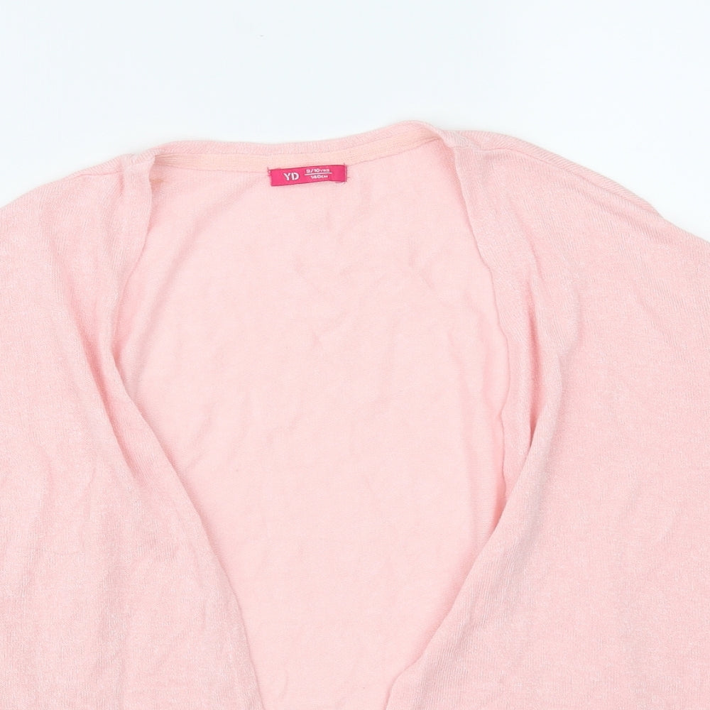 yd Girls Pink   Cardigan Jumper Size 9 Years