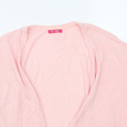 yd Girls Pink   Cardigan Jumper Size 9 Years