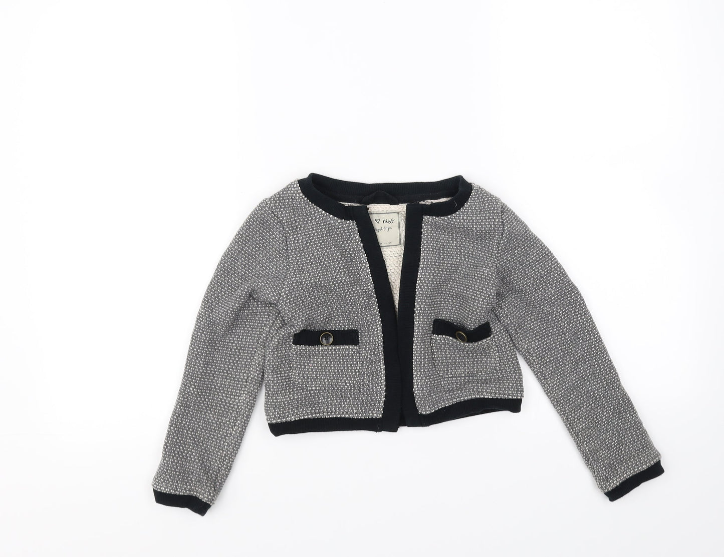 NEXT Girls Grey   Cardigan Jumper Size 6 Years