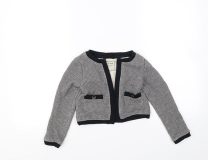 NEXT Girls Grey   Cardigan Jumper Size 6 Years