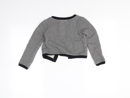 NEXT Girls Grey   Cardigan Jumper Size 6 Years
