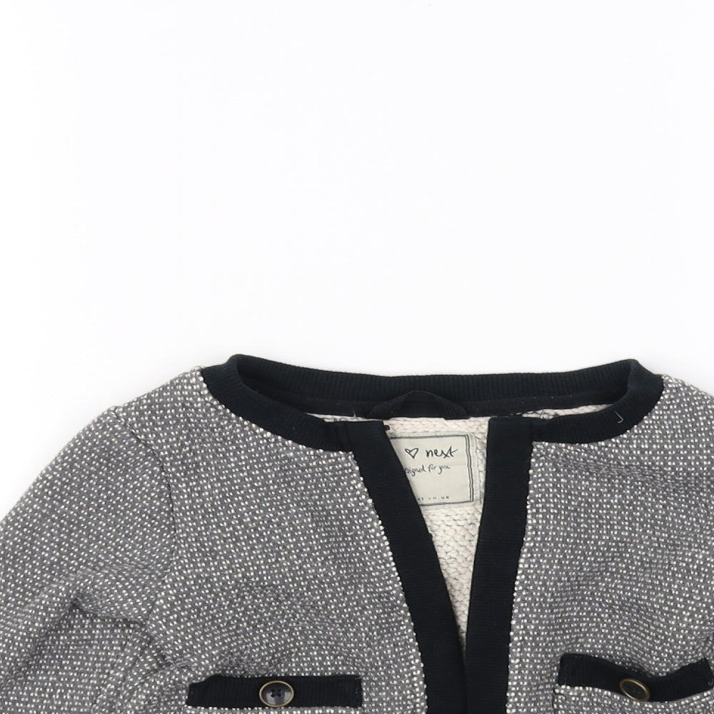 NEXT Girls Grey   Cardigan Jumper Size 6 Years