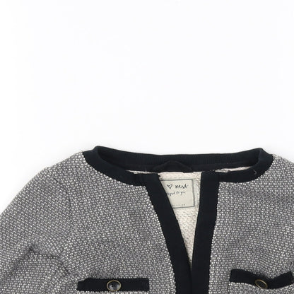 NEXT Girls Grey   Cardigan Jumper Size 6 Years