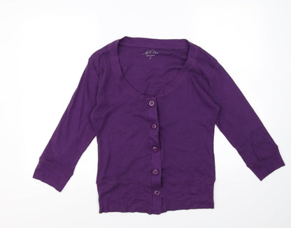 Mk one Womens Purple   Cardigan Jumper Size 12