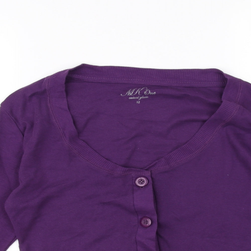 Mk one Womens Purple   Cardigan Jumper Size 12