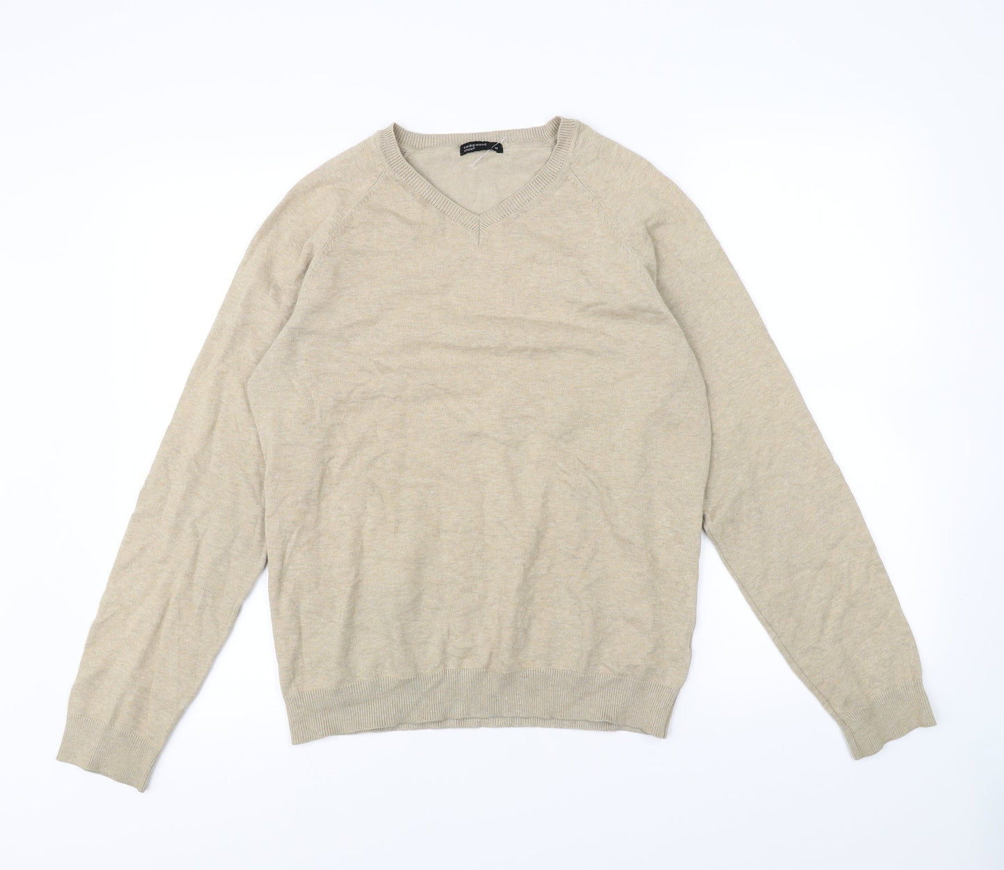 Mens UK Size M Cedar Wood State Beige Pullover Sweatshirt