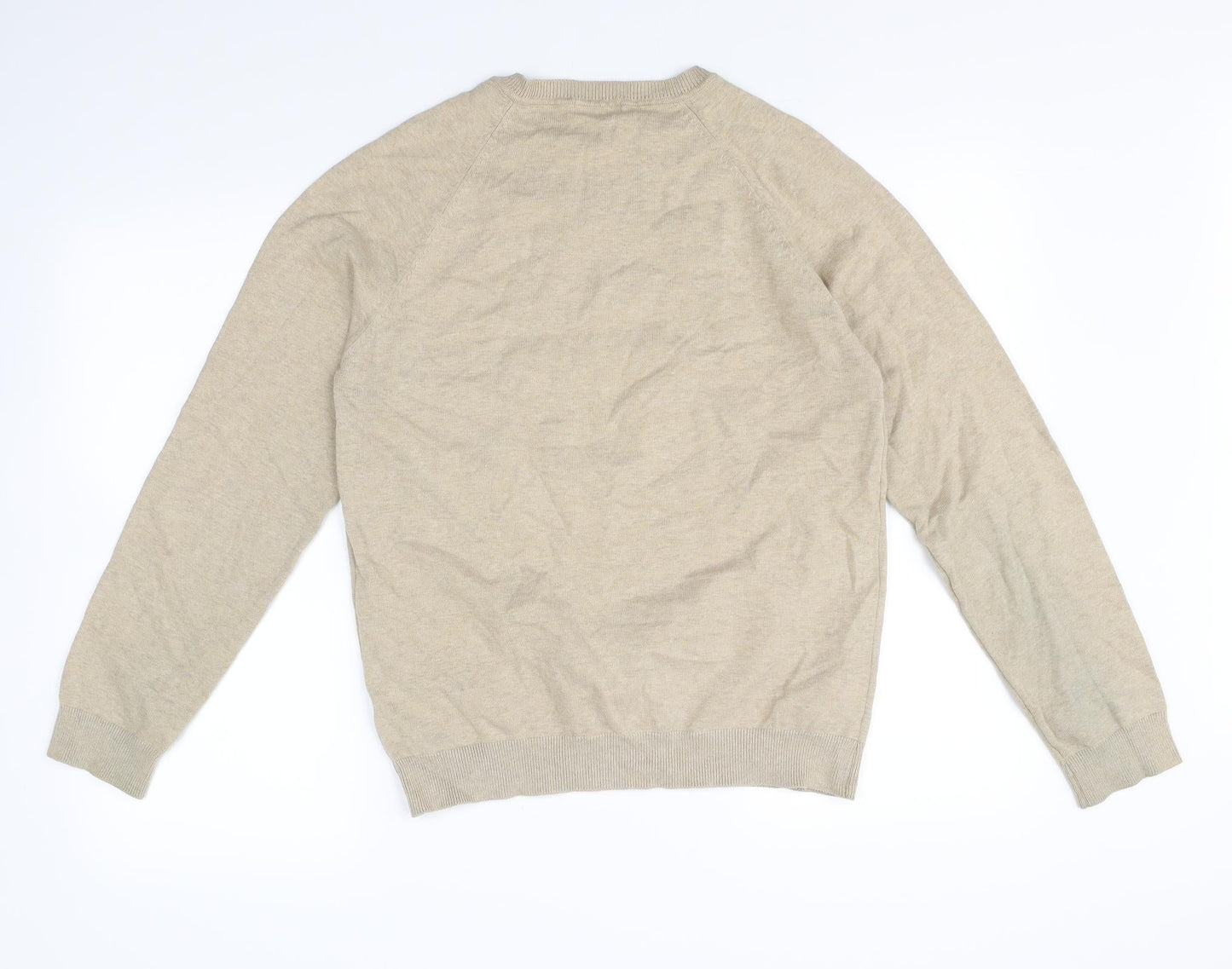 Mens UK Size M Cedar Wood State Beige Pullover Sweatshirt