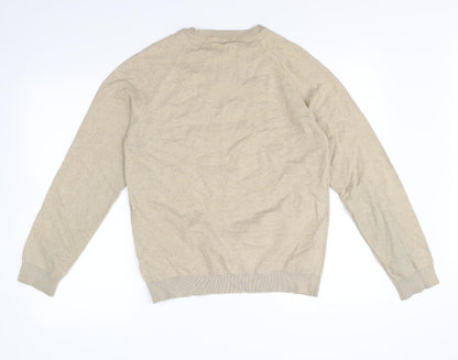 Mens UK Size M Cedar Wood State Beige Pullover Sweatshirt