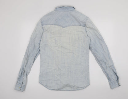 Topman Mens Blue    Button-Up Size S