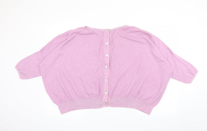 mani stone Womens Purple   Cardigan Jumper Size M