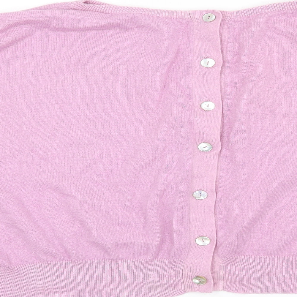 mani stone Womens Purple   Cardigan Jumper Size M