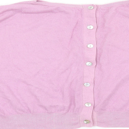 mani stone Womens Purple   Cardigan Jumper Size M