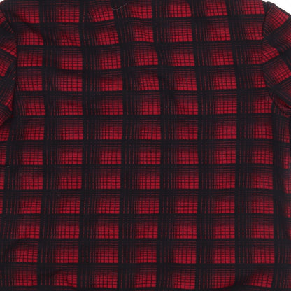Womens UK Size 14 Preworn Red Basic Button-Up