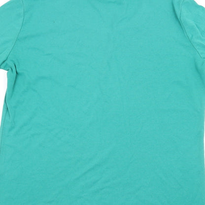 Womens UK Size 16 Viz A Viz Green Basic T-Shirt