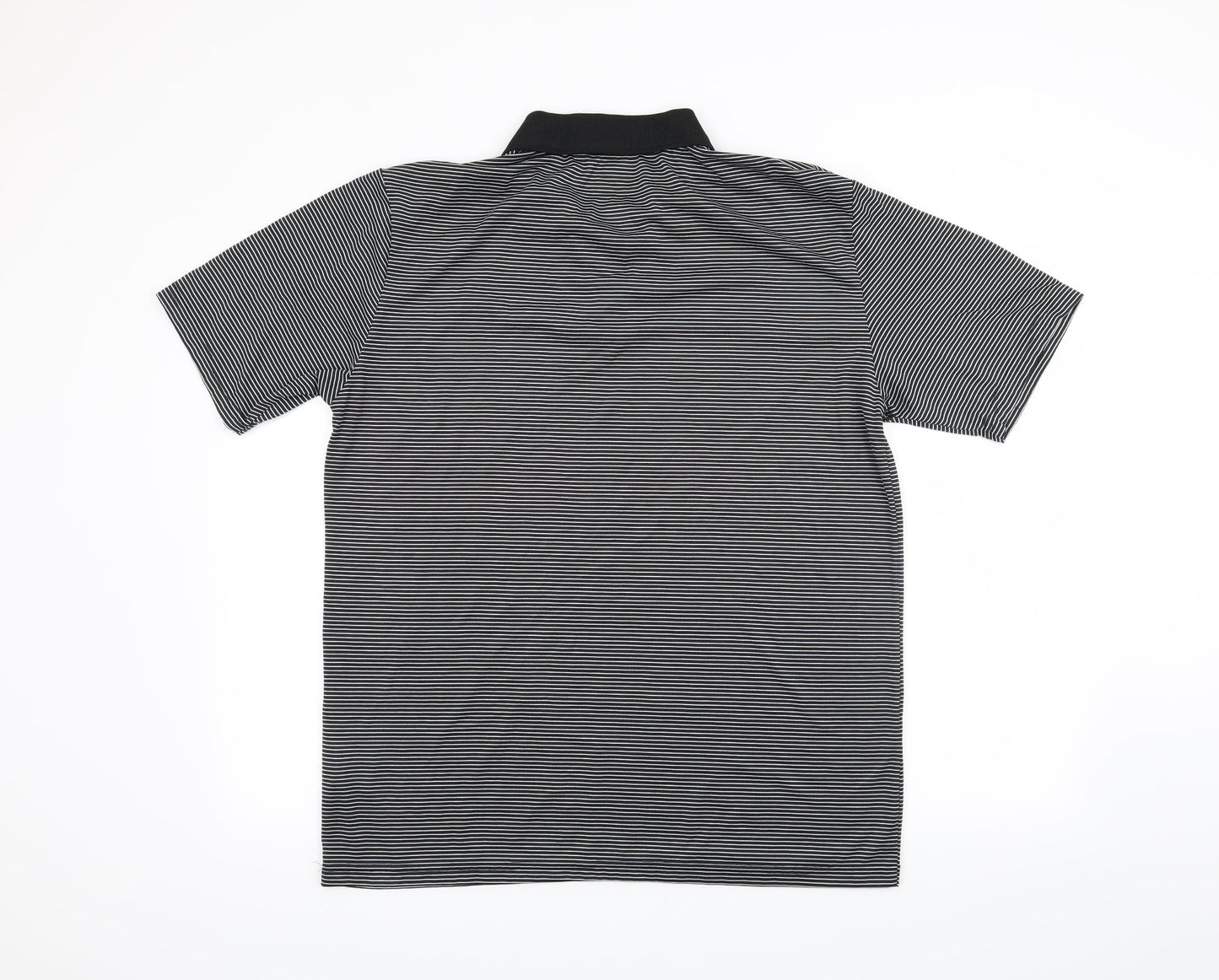 Slazenger Mens Black Striped   T-Shirt Size L