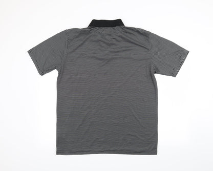 Slazenger Mens Black Striped   T-Shirt Size L