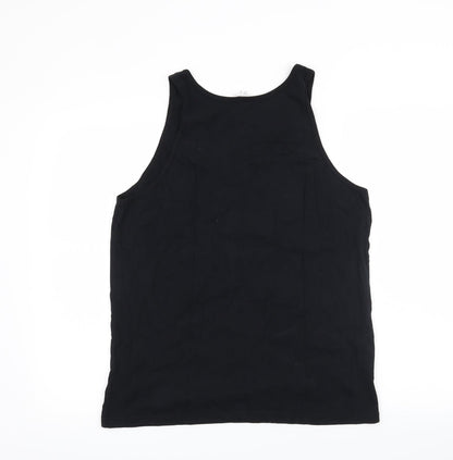 Mens UK Size M Canvas Black  T-Shirt