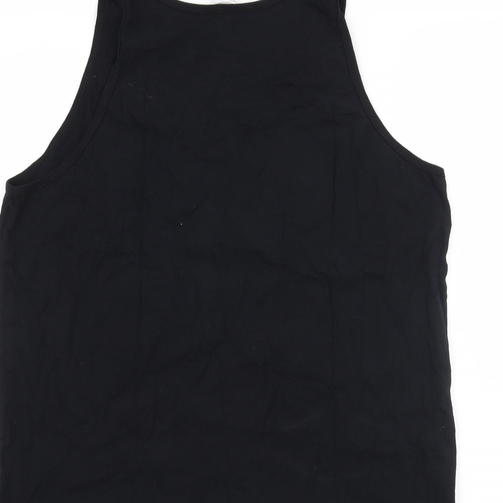 Mens UK Size M Canvas Black  T-Shirt