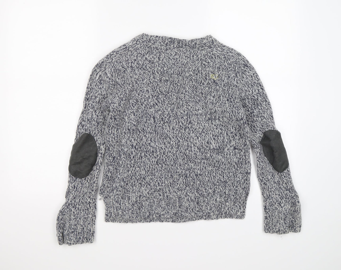 i loovve Womens Blue  Knit Pullover Jumper Size M  - elbow pads